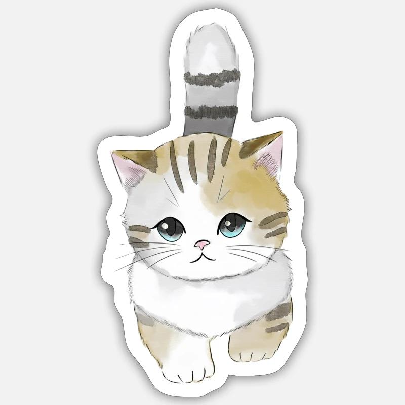 Catwalk - Sticker Größe S (10 x 10 cm) - Mattweiß