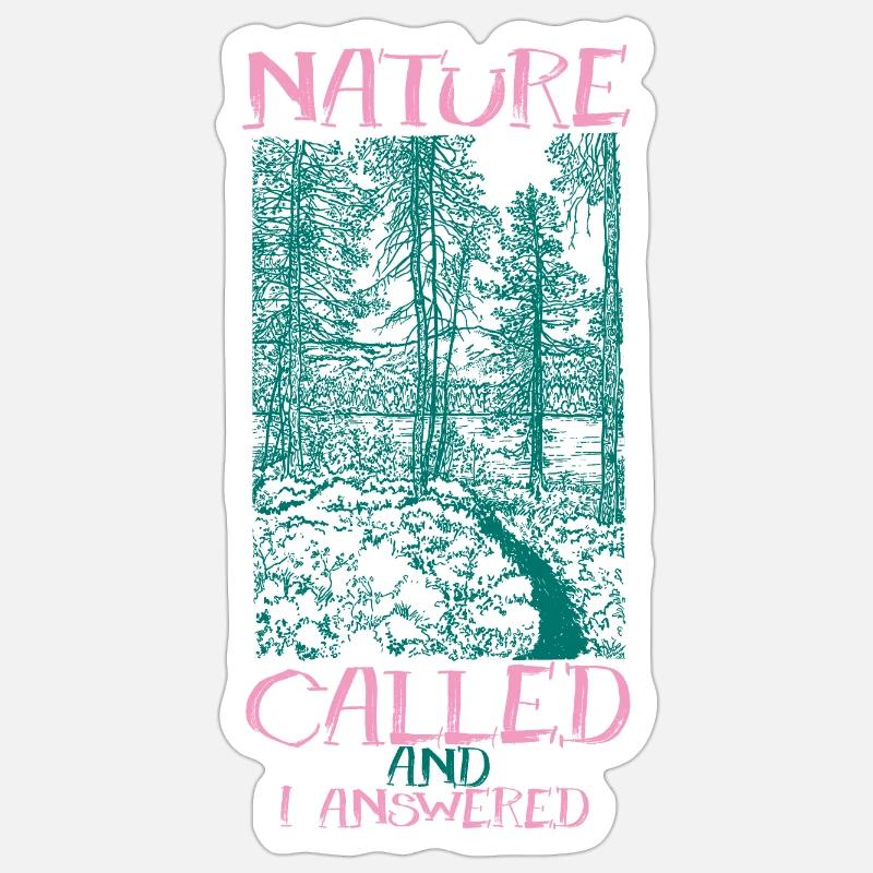 NATURE CALLING - Sticker size S (10 x 10 cm) - white matte