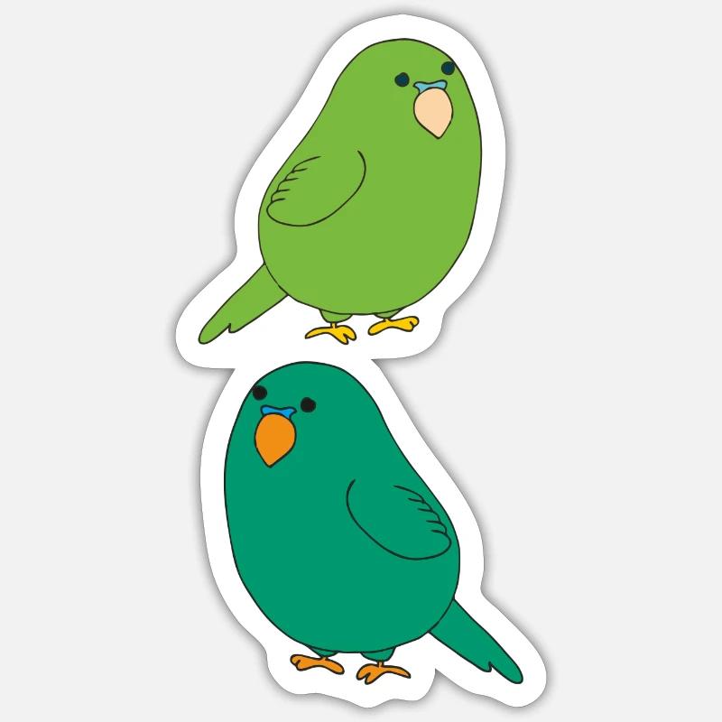 Budgie 2fold Sticker size S (10 x 10 cm)