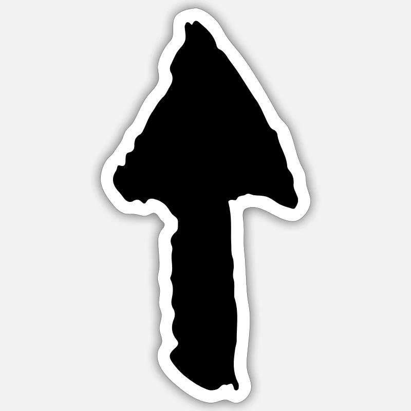 pfeil - Sticker Größe S (10 x 10 cm) - Mattweiß