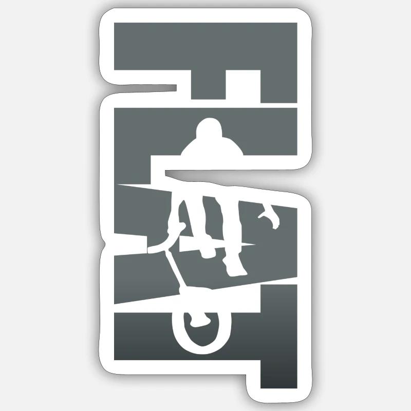 flat - Sticker taille S (10 x 10 cm) - blanc mat