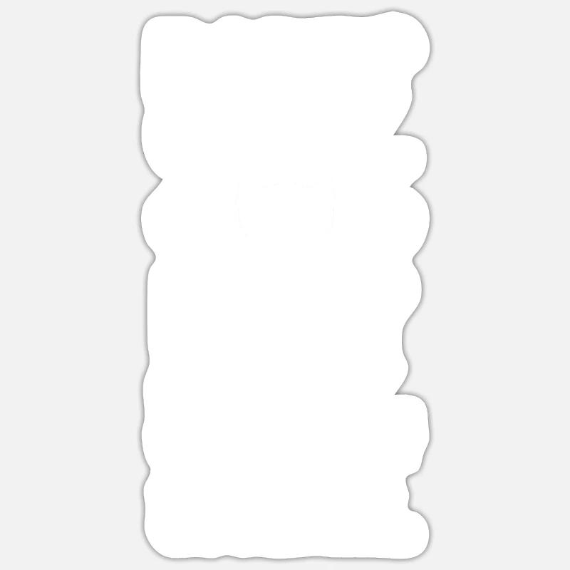 Bärtig Bartträger Bart - Sticker Größe S (10 x 10 cm) - Mattweiß