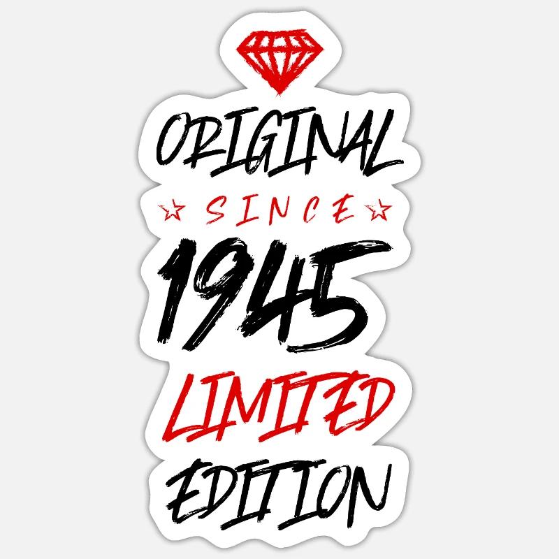 1945 Limited Edition - Sticker size S (10 x 10 cm) - white matte