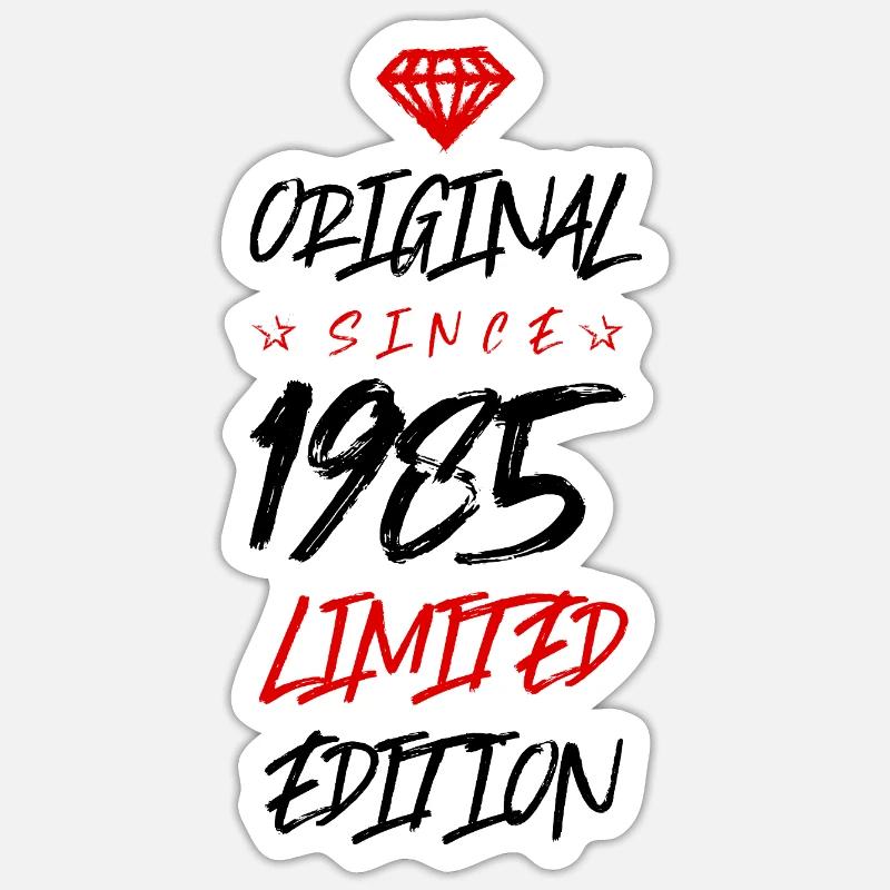 1985 Édition limitée - Sticker taille S (10 x 10 cm) - blanc mat