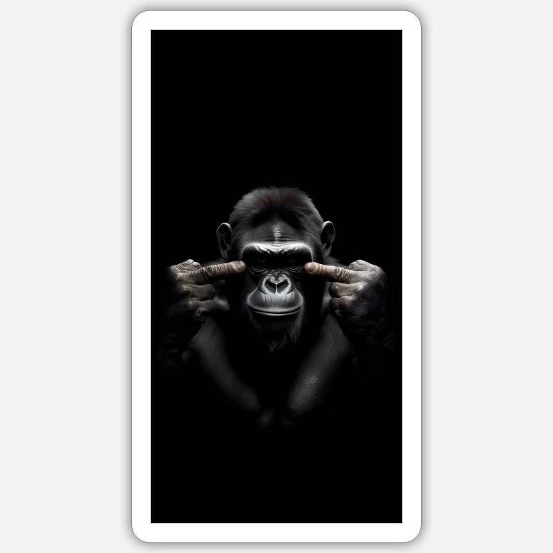 monkey Sticker size S (10 x 10 cm)