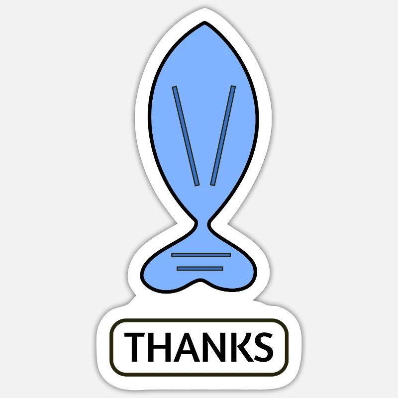 Merci - Sticker taille S (10 x 10 cm) - blanc mat