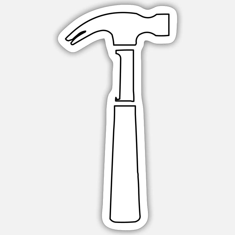 hammer Sticker size S (10 x 10 cm)
