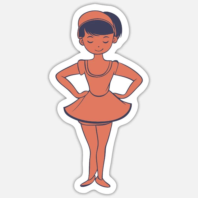 Ballet dancer Sticker size S (10 x 10 cm)