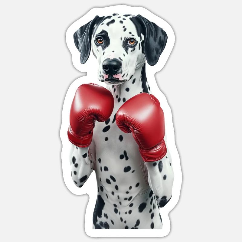 Dalmatiner - Sticker Größe S (10 x 10 cm) - Mattweiß