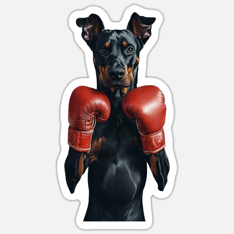Dobermann Sticker Größe S (10 x 10 cm)