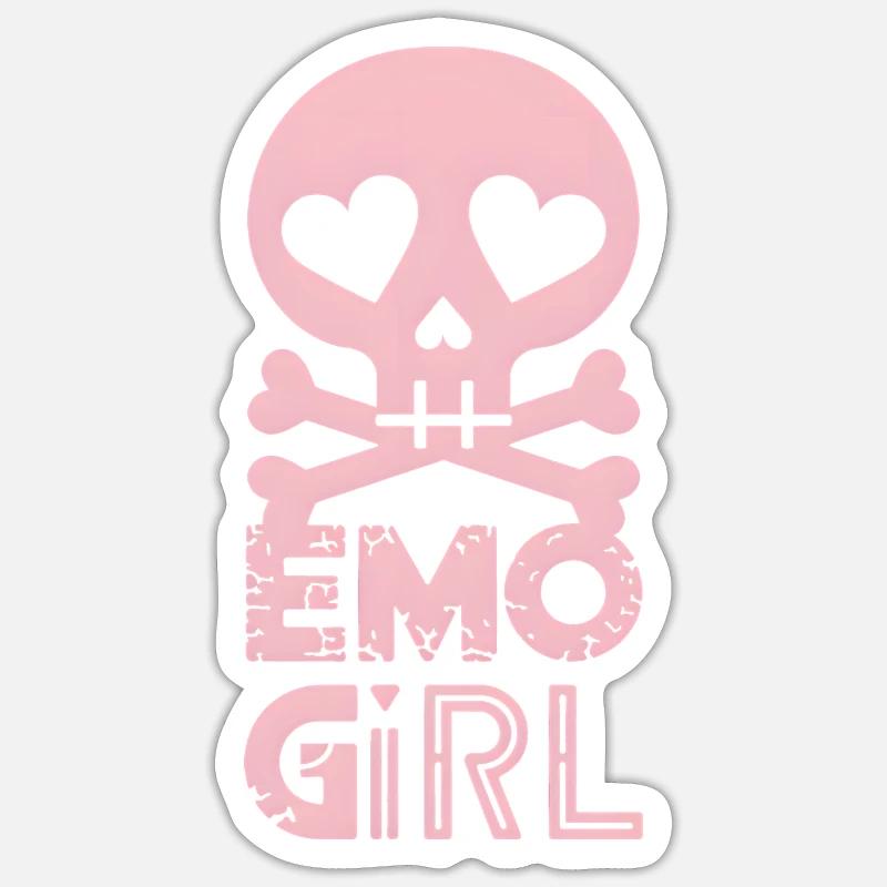 Fille emo ! Sticker taille S (10 x 10 cm)