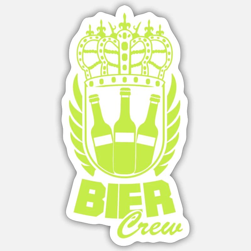 Beer Crew - Sticker size S (10 x 10 cm) - white matte