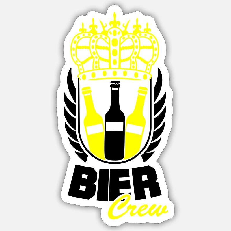 Équipage de la bière Sticker taille S (10 x 10 cm)