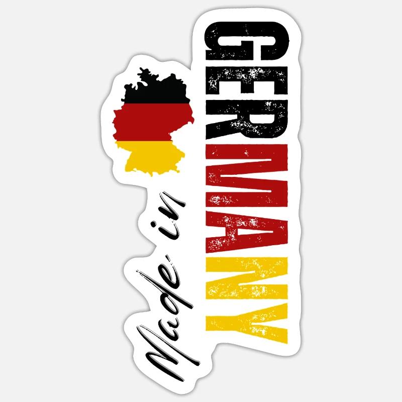 Fabriqué en Allemagne, conception verticale - Sticker taille S (10 x 10 cm) - blanc mat