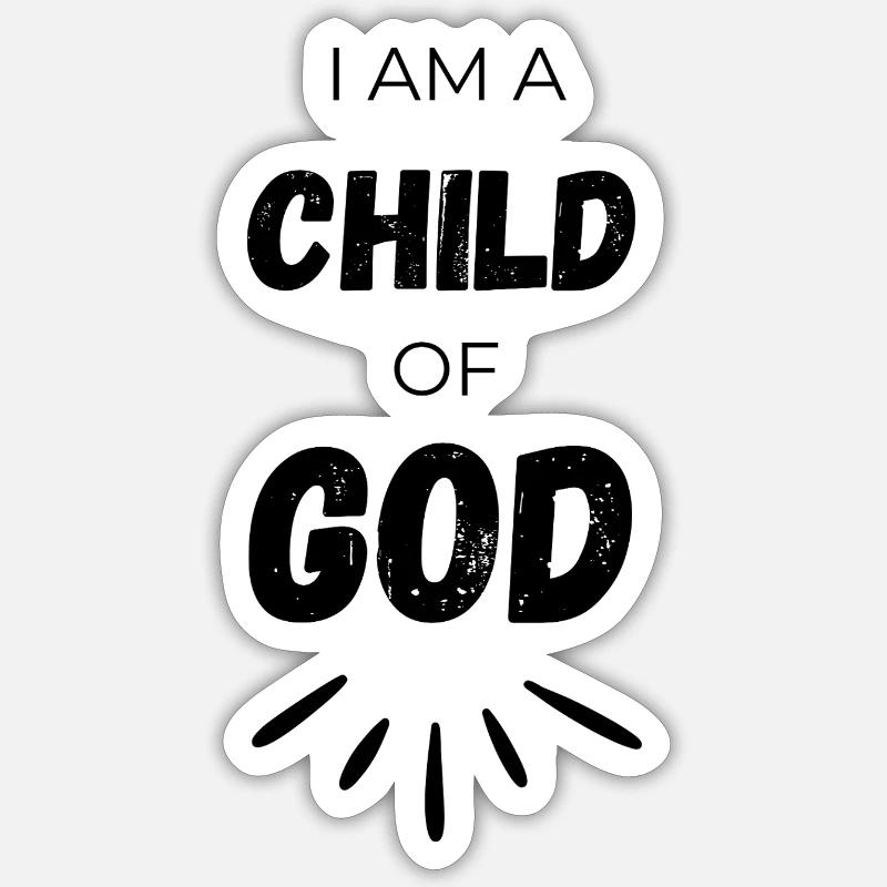 ICH BIN EIN KIND GOTTES Sticker Größe S (10 x 10 cm)