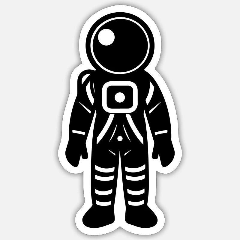 Astronaut - Sticker Größe S (10 x 10 cm) - Mattweiß
