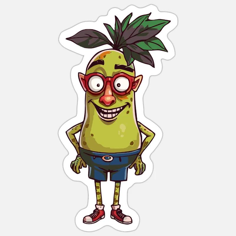 fruit - Sticker taille S (10 x 10 cm) - blanc mat