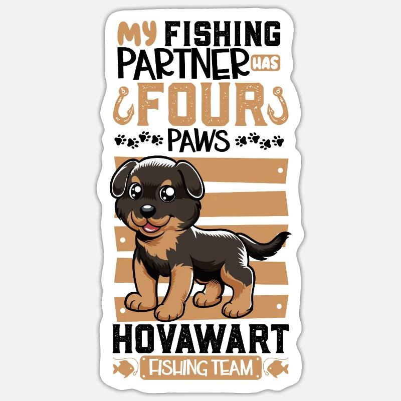 Pêche et chasse - Sticker taille S (10 x 10 cm) - blanc mat
