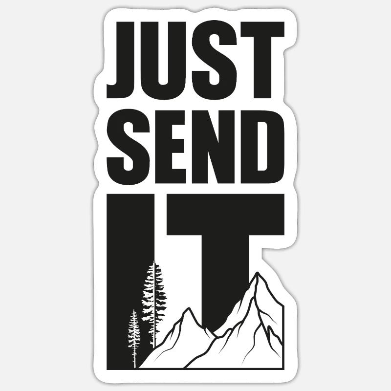 Il suffit de l’envoyer - Noir - Sticker taille S (10 x 10 cm) - blanc mat