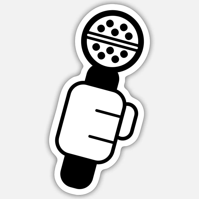 Microphone Check Mikrophon, Mikrofon, Mike, MC, Hi Sticker Größe S (10 x 10 cm)