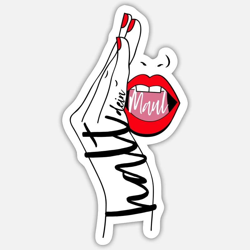 Shut up - Sticker size S (10 x 10 cm) - white matte