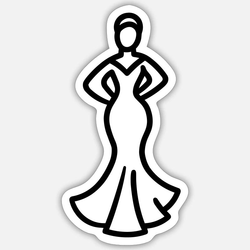 flamenco - Sticker taille S (10 x 10 cm) - blanc mat