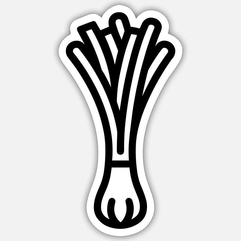leek Sticker size S (10 x 10 cm)