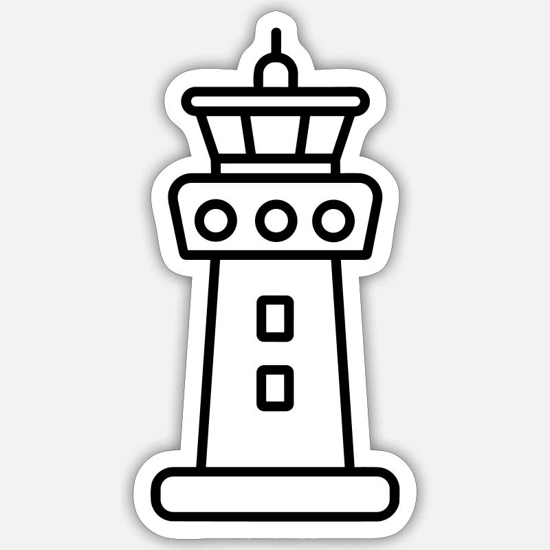 Control Tower - Sticker size S (10 x 10 cm) - white matte