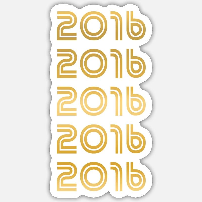 Or 2016 - Sticker taille S (10 x 10 cm) - blanc mat