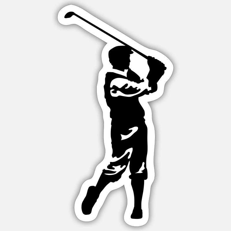 Golf - Sticker taille S (10 x 10 cm) - blanc mat