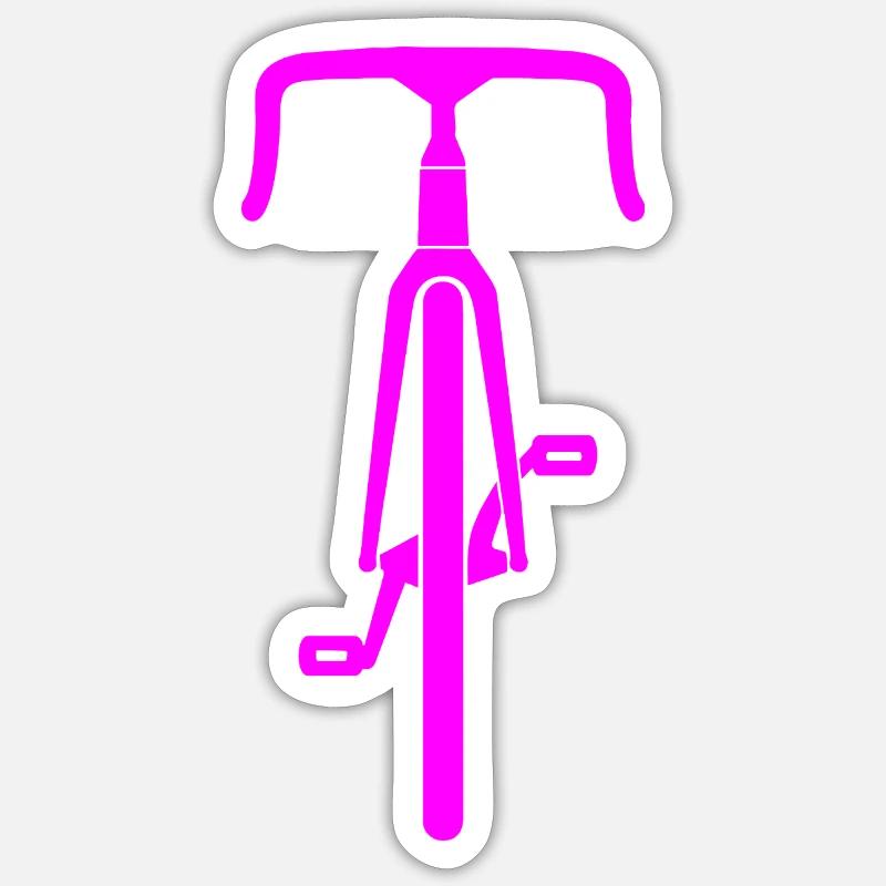 Silhouette Front Route - Sticker taille S (10 x 10 cm) - blanc mat