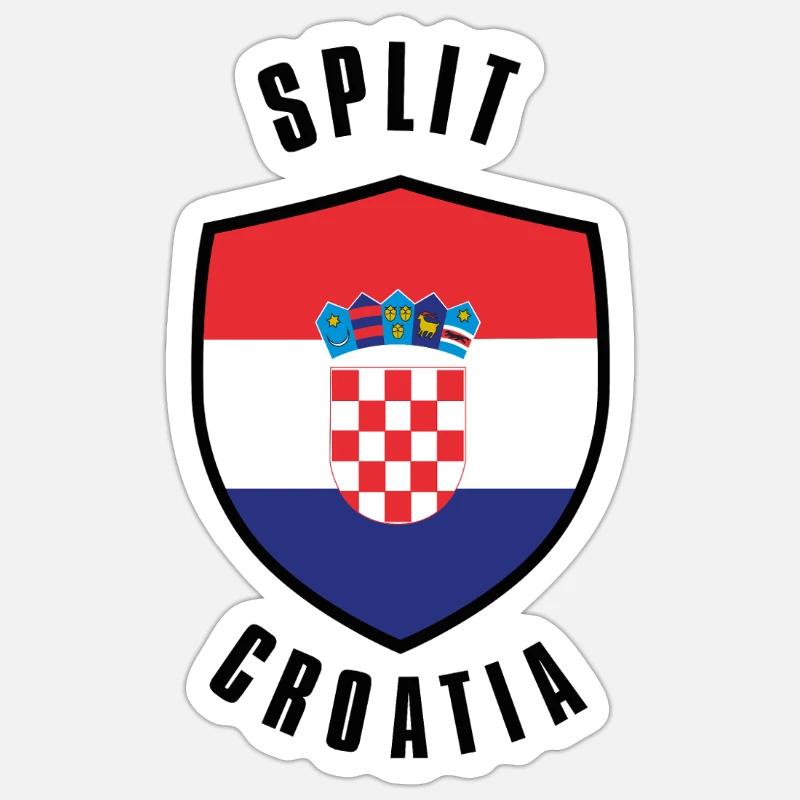 Split Croatia Shield - Sticker size S (10 x 10 cm) - white matte