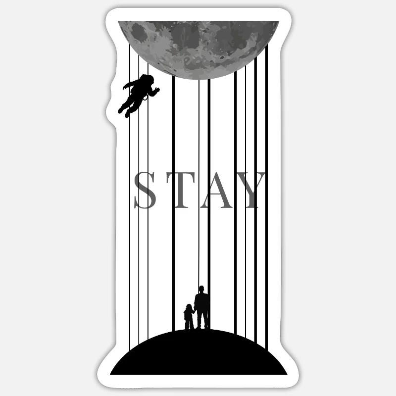 Interstellaire spatial avec séjour en code Morse Sticker taille S (10 x 10 cm)