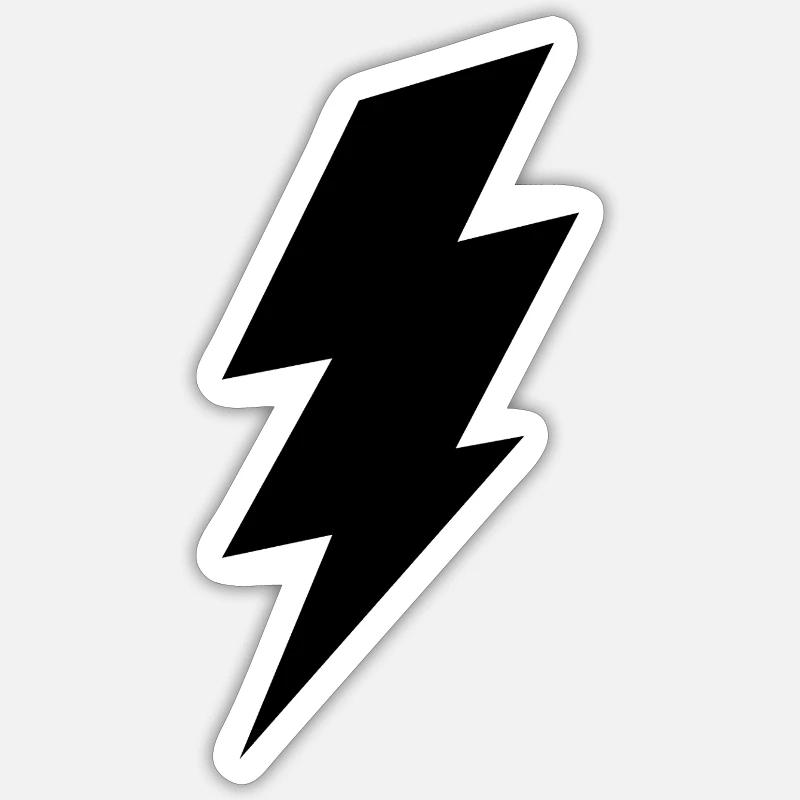 Lightning bolt - Sticker size S (10 x 10 cm) - white matte