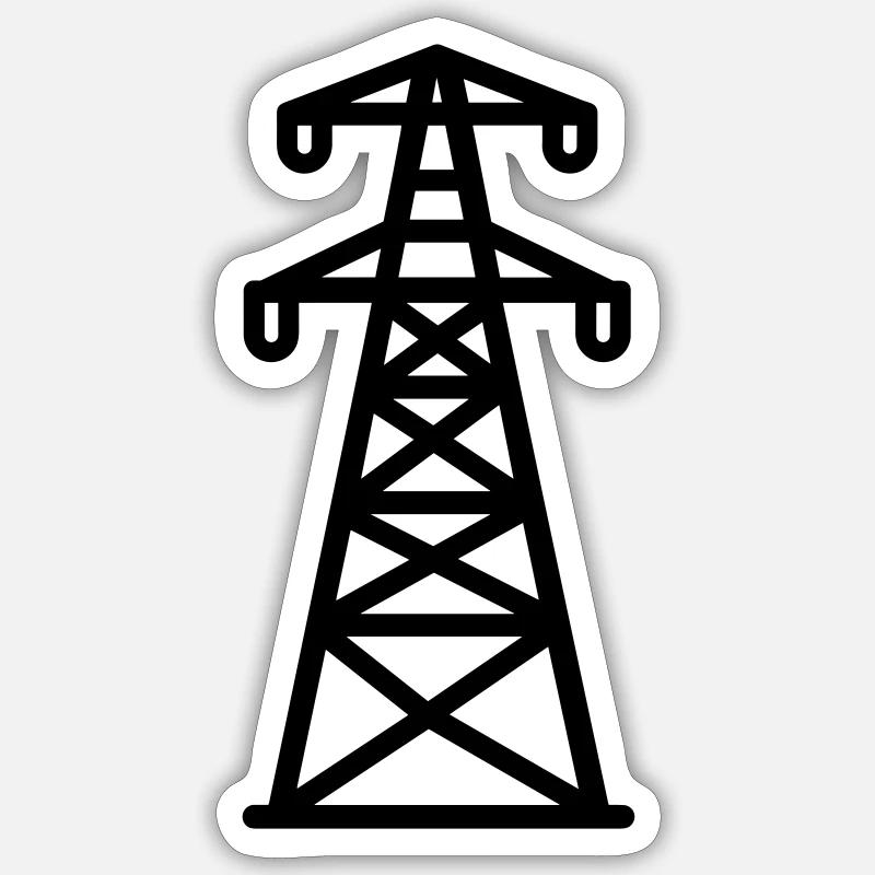 electricity pylon Sticker size S (10 x 10 cm)