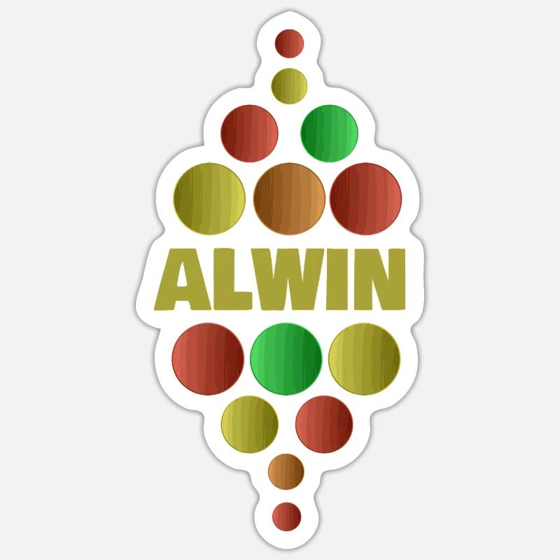 Alwin as a school - Sticker size S (10 x 10 cm) - white matte