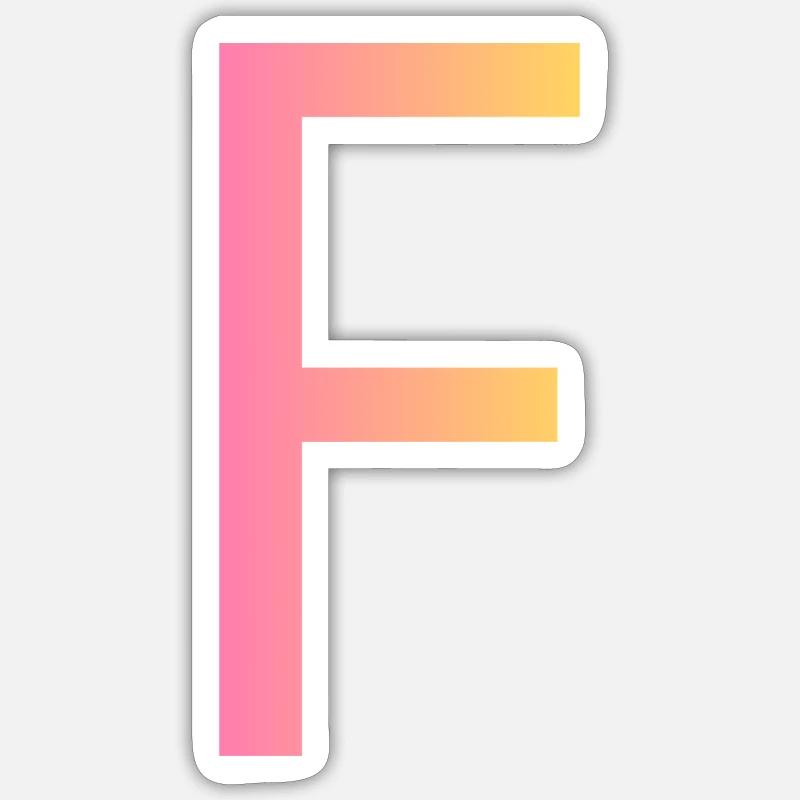 F - Sticker Größe S (10 x 10 cm) - Mattweiß