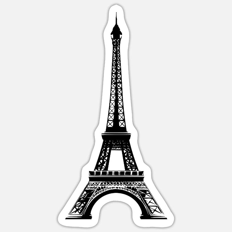 Eiffel tower - Sticker size S (10 x 10 cm) - white matte