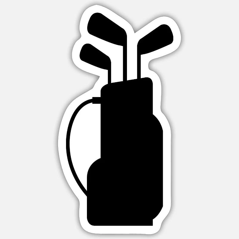 Golf bag - Sticker size S (10 x 10 cm) - white matte