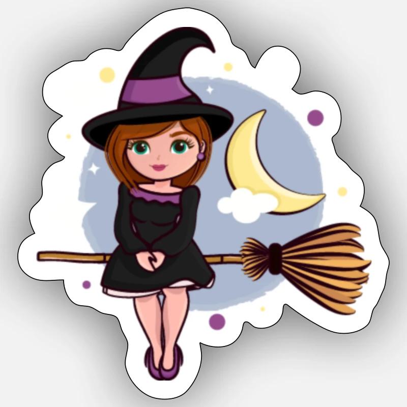 sorcière Sticker taille S (10 x 10 cm)