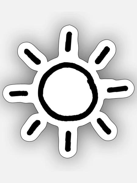 Mein Sonnenschein - Sticker Größe S (10 x 10 cm) - Mattweiß
