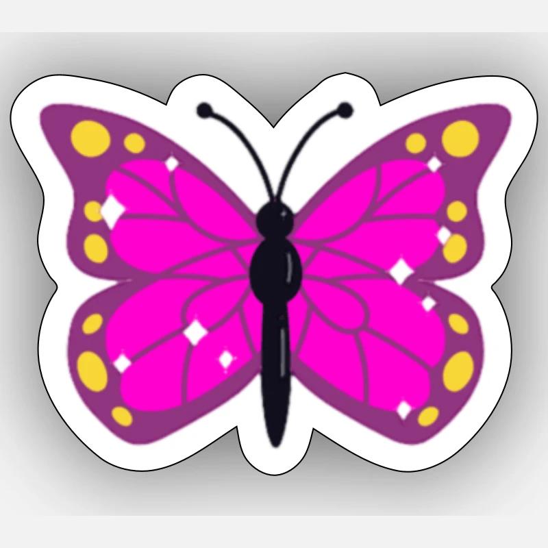 y2k papillon Sticker taille S (10 x 10 cm)