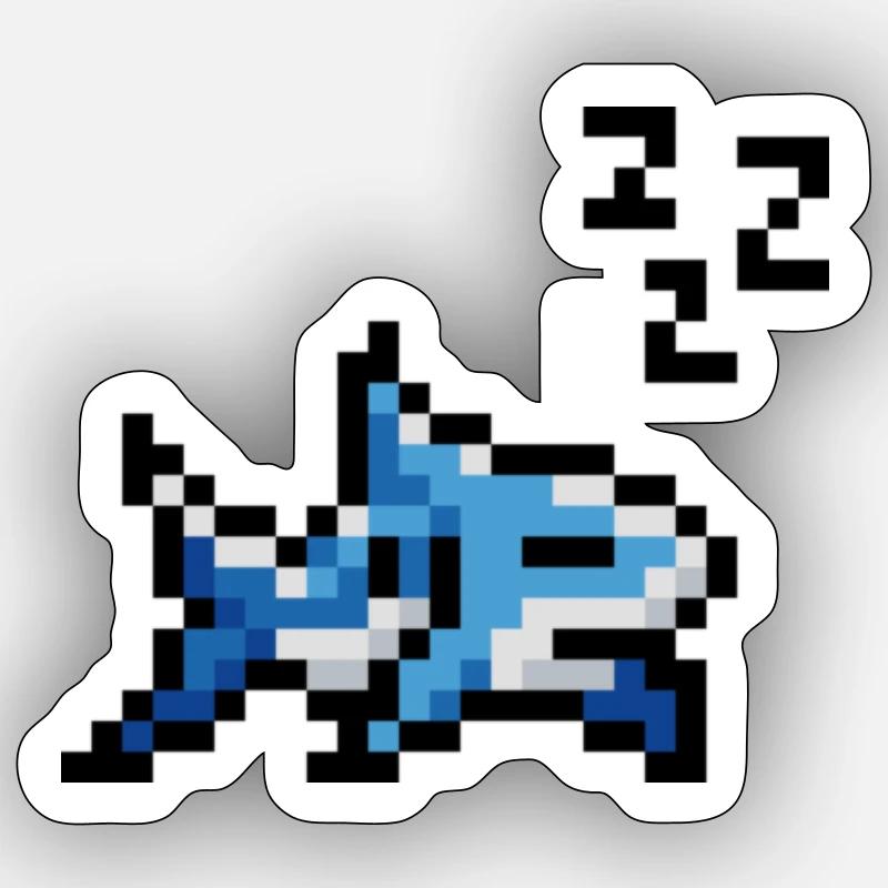 Requin - Sticker taille S (10 x 10 cm) - blanc mat