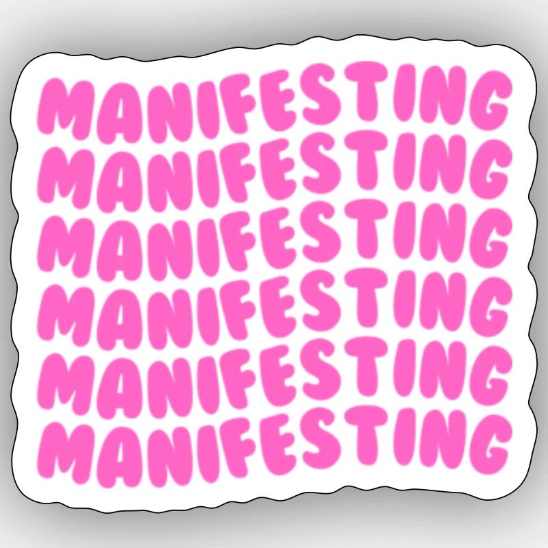 Manifester le rose Sticker taille S (10 x 10 cm)