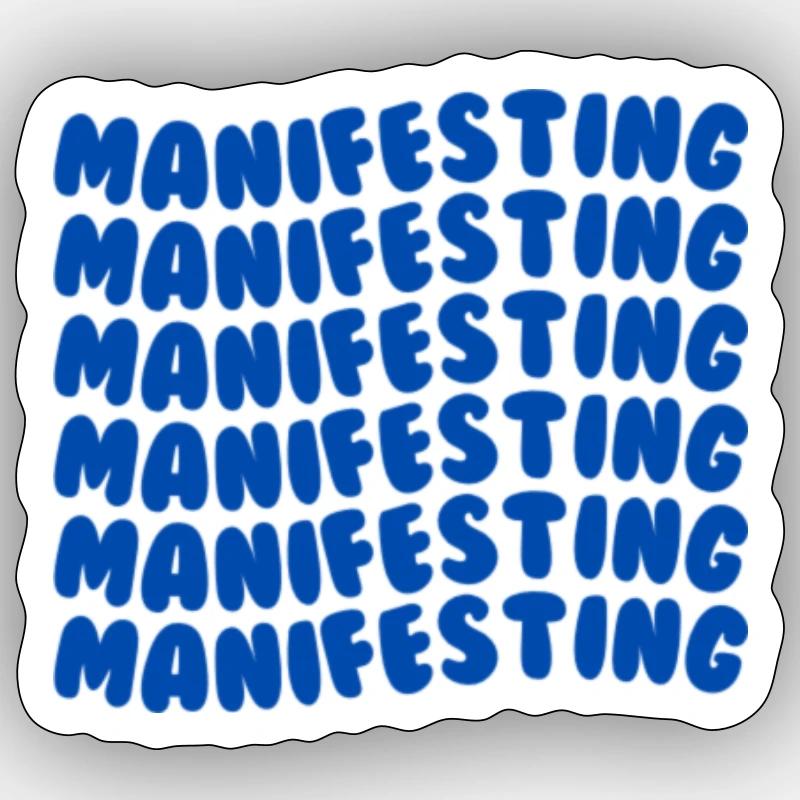 Manifesting blue - Sticker Größe S (10 x 10 cm) - Mattweiß
