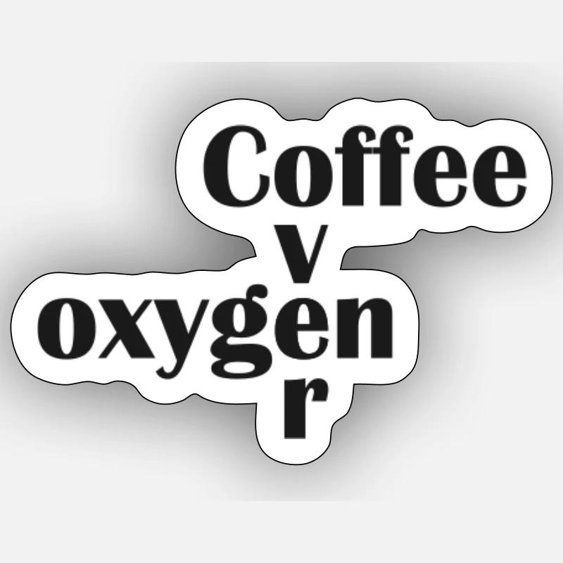 Le café sur l’oxygène Sticker taille S (10 x 10 cm)