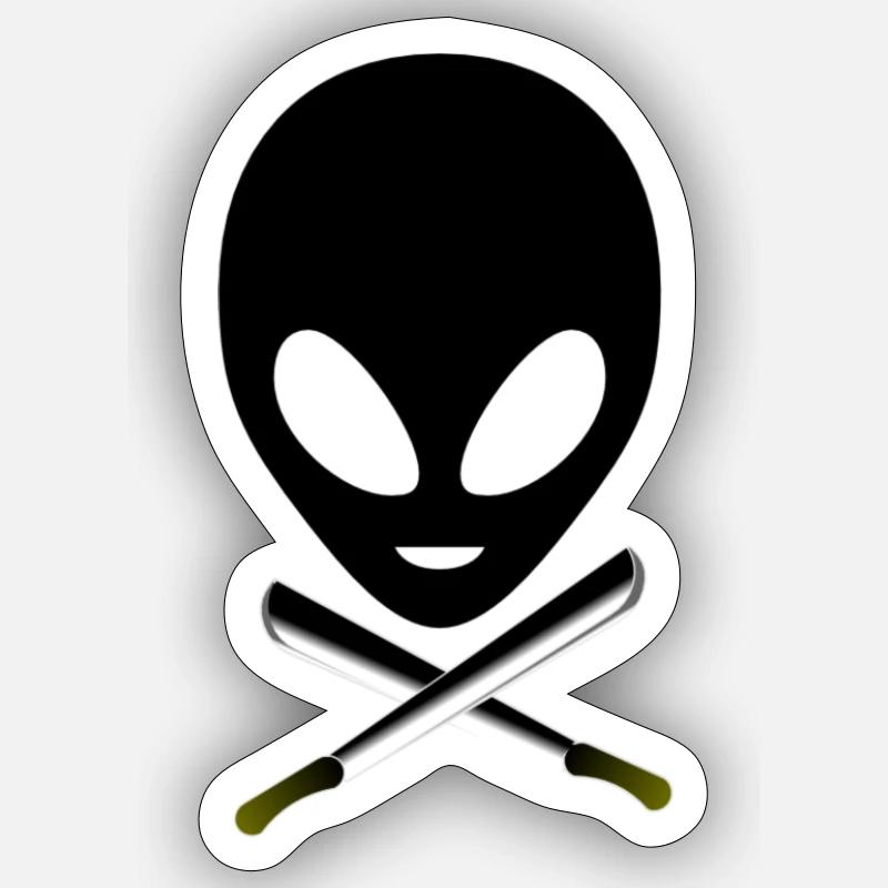 Pirate extraterrestre Sticker taille S (10 x 10 cm)