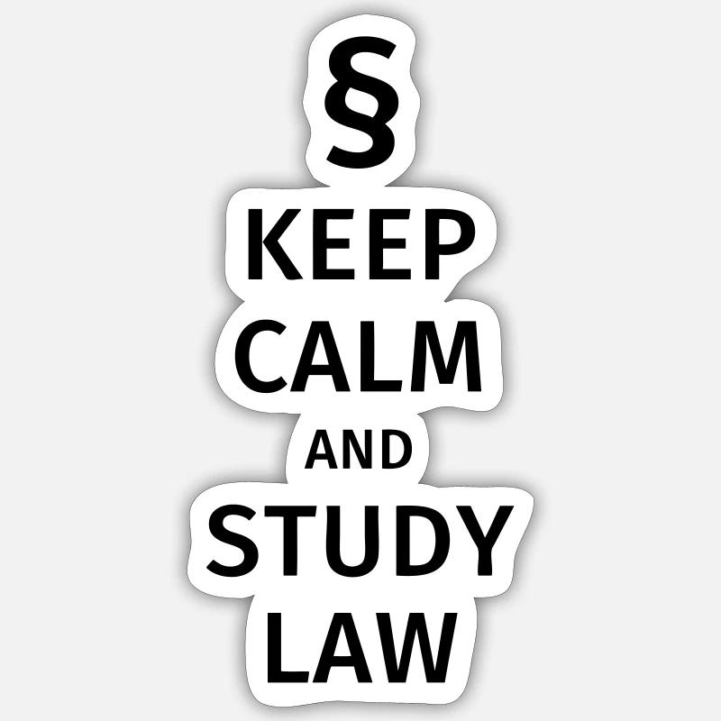 keep calm and study law Sticker taille S (10 x 10 cm)