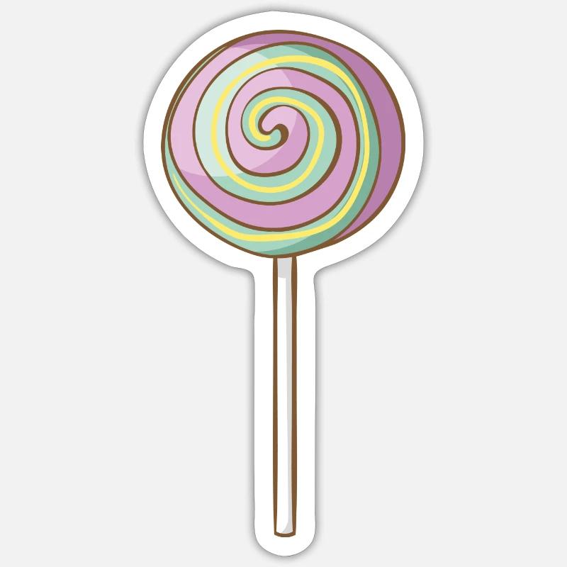 lollipop - Sticker size S (10 x 10 cm) - white matte