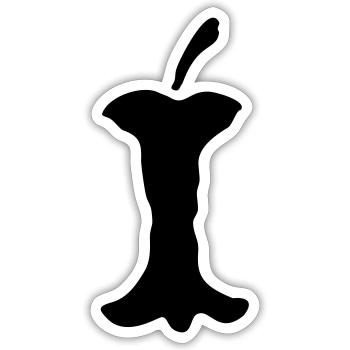 Apfel Obst Frucht Birne Geschenkidee - Sticker Größe S (10 x 10 cm) - Mattweiß - Vorne